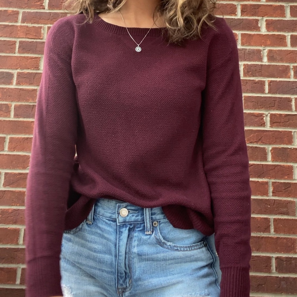 Maroon Burgundy American Eagle Sweater